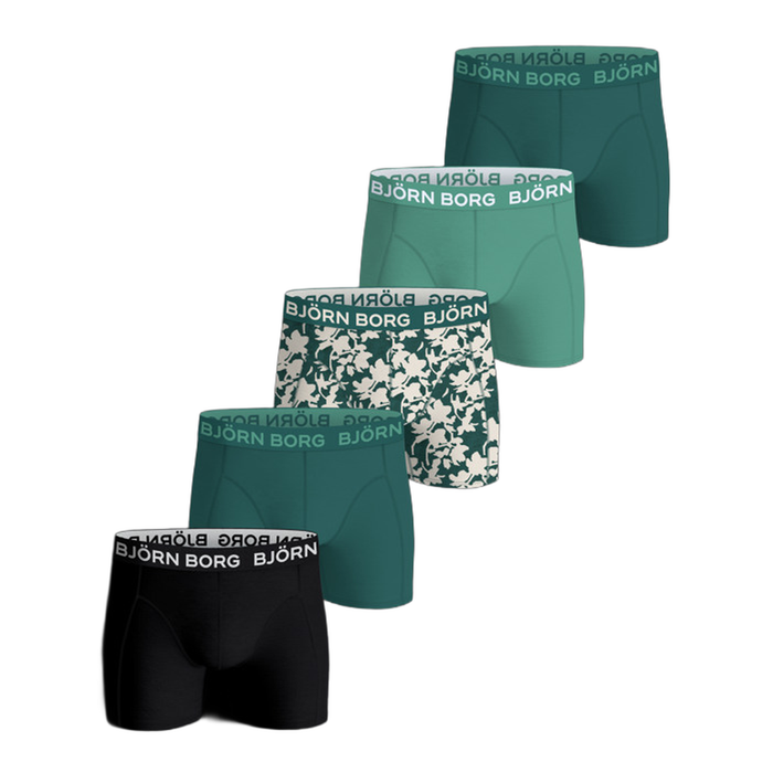 Björn Borg Cotton Stretch Boxers 5-pack Sort, L