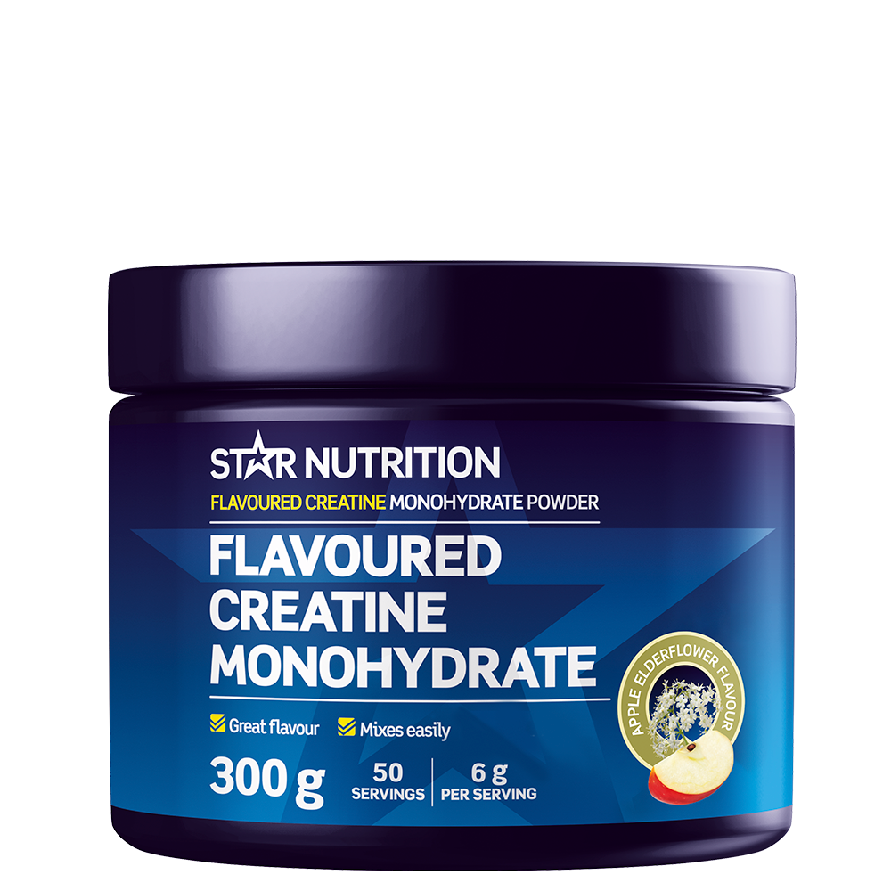 Kreatinmonohydrat med smag 300 g apple_elderflower