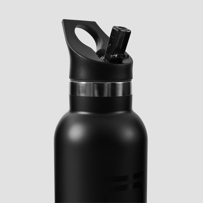 Vandflaske Rustfrit St&aring;l 600 ml Sort