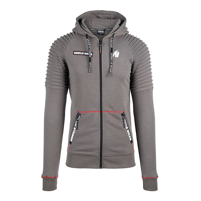Georgia Zipped Hoodie, Grey