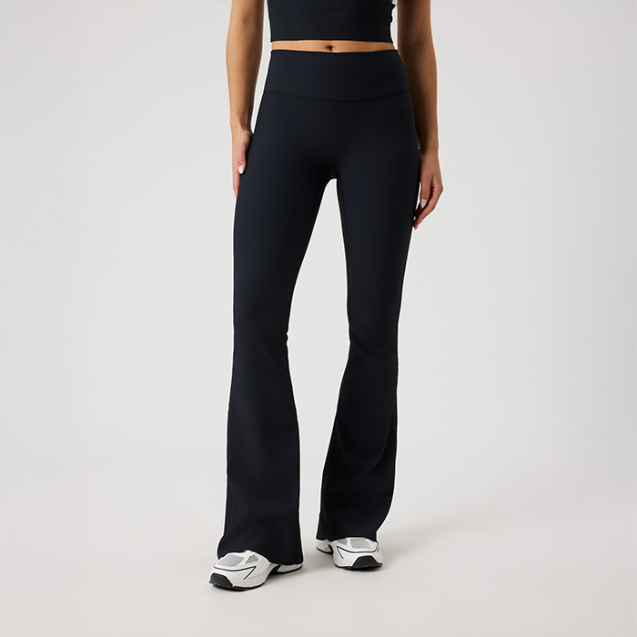 Björn Borg Studio Ribbed Flare Tights Regular Sort, L
