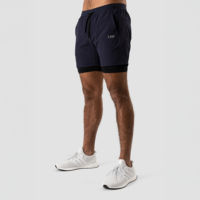Workout 2-i-1 Shorts Blå