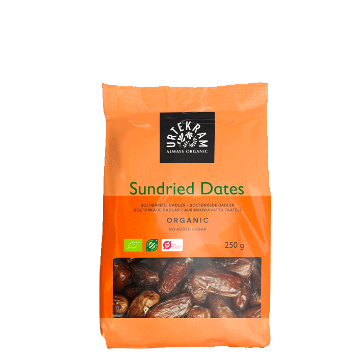 Soltørrede dadler, 250 gram