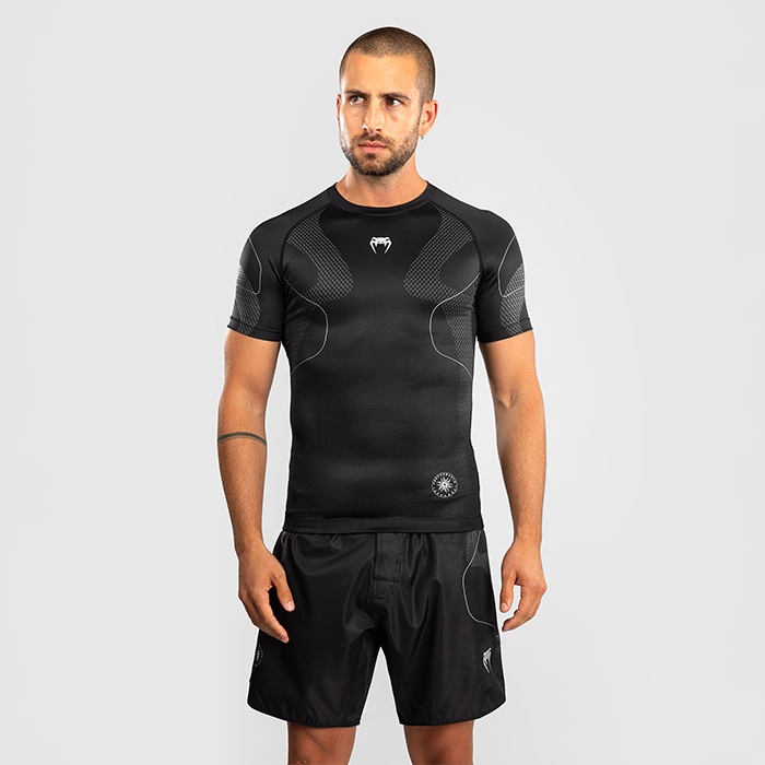 Nexus Rashguard Kortærmet Sort Sølv