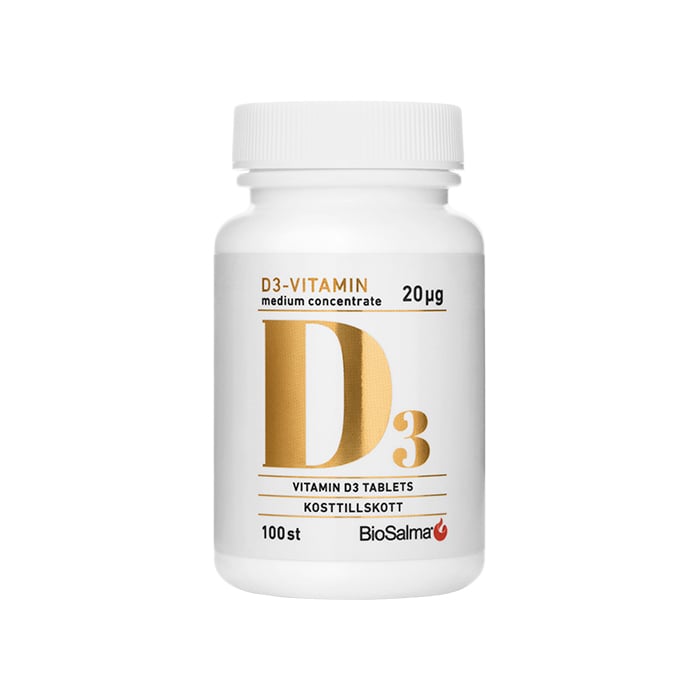 D3 vitamin medium koncentrat 20 &micro;g 100 stk