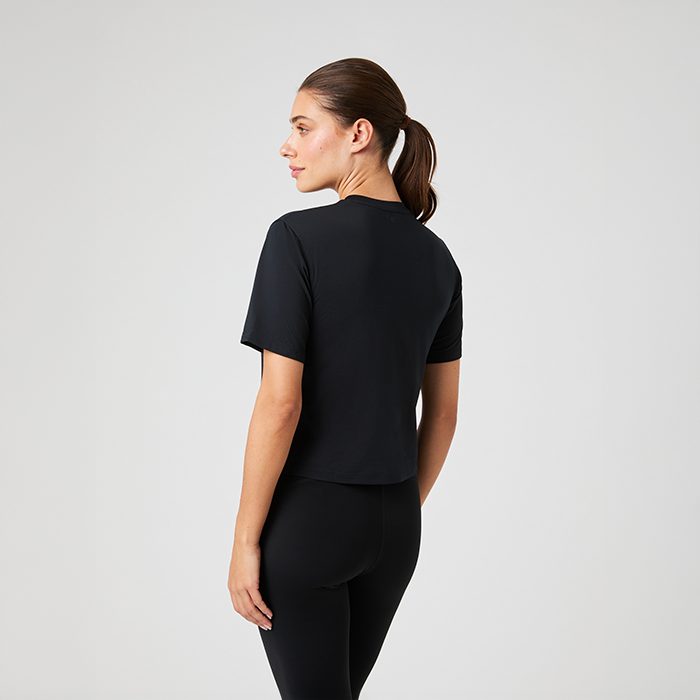 Borg Cropped T-shirt Sort