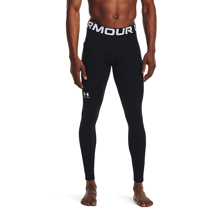 Under Armour ColdGear kompressions-leggings til mænd - sort/hvid, str. M