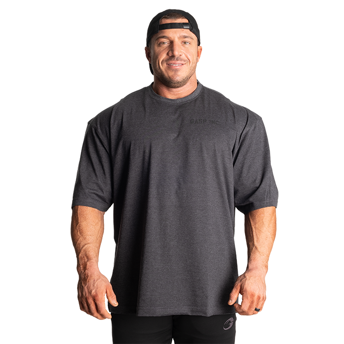 Gasp Division Iron Tee, S, Dark Grey Melange