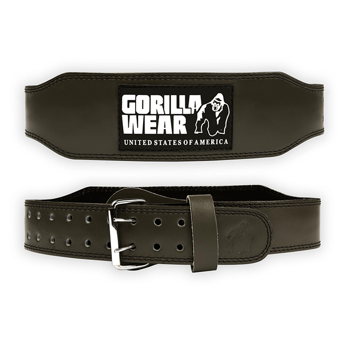 4 Inch Padded Leather Belt, army green, large/xlarge