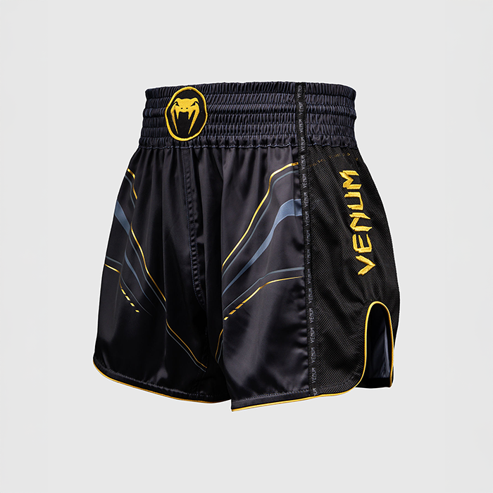Venum Streamline Muay Thai Shorts Sort Guld