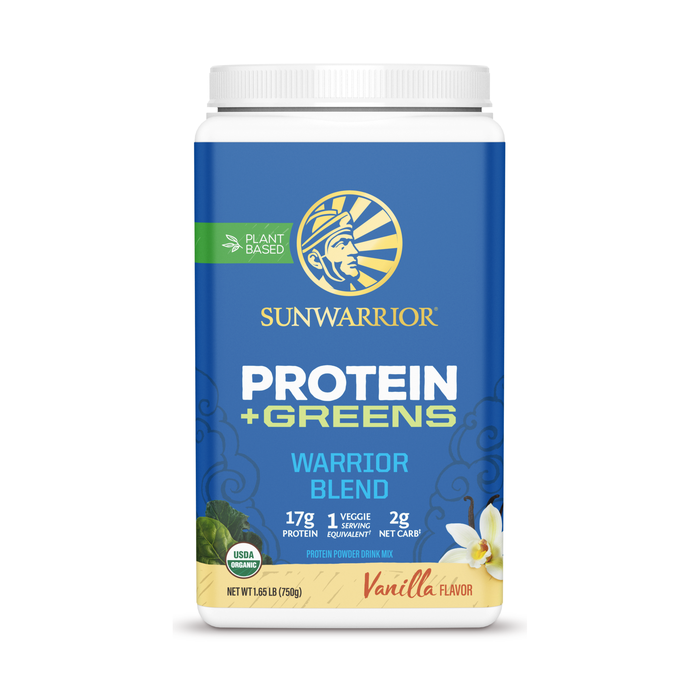 Sunwarrior - Protein Blend + Greens Vanilje, Pulver