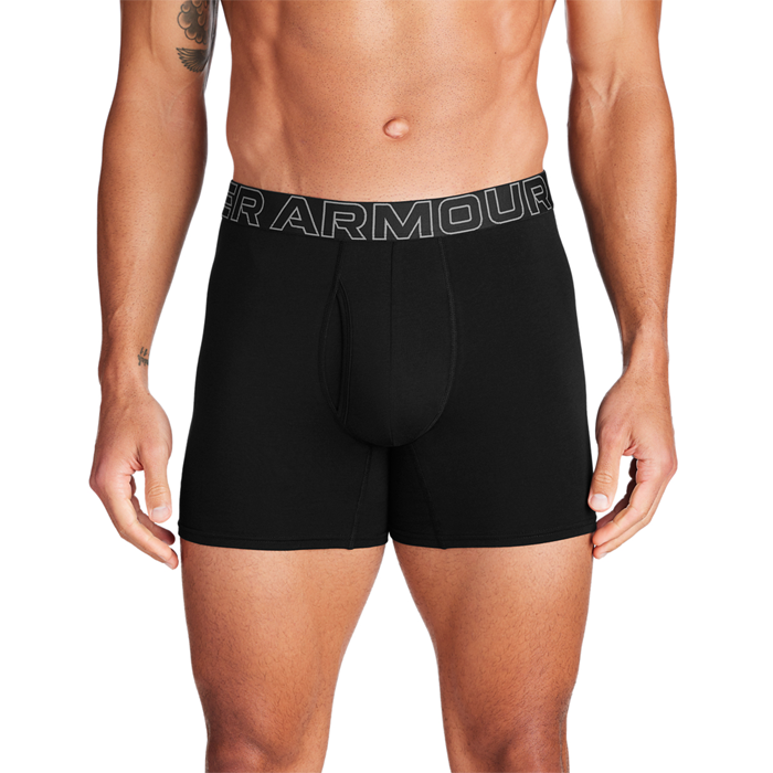 Under Armour 3P Perfect Cotton 6in Boxer Sort Small Herre