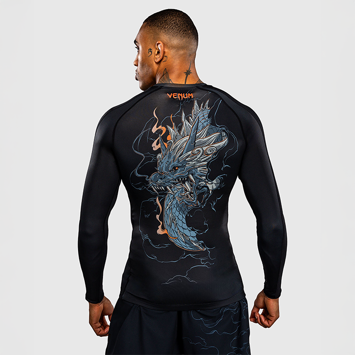 Venum Thunder Dragon Langærmet Rashguard Sort Grå Kobber