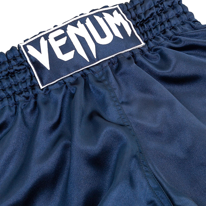 Klassiske Muay Thai Shorts Bl&aring;/Hvide