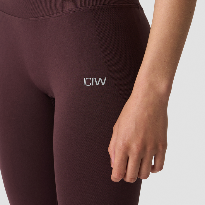 Smooth Seamless V-formede Tights Mid Rise Brun