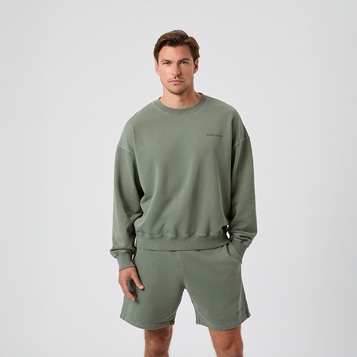 Oversized Sweatshirt Gr&oslash;n