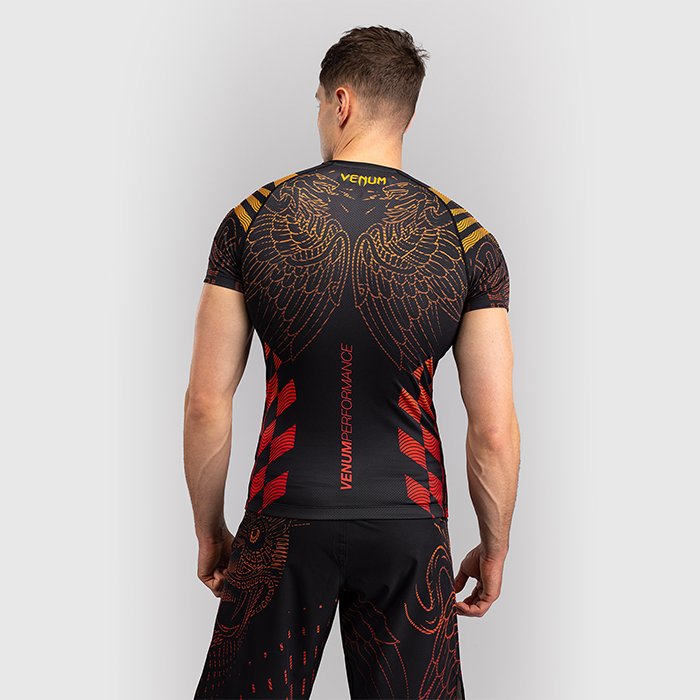 Venum Quetzal Fury Rashguard Sort R&oslash;d Orange