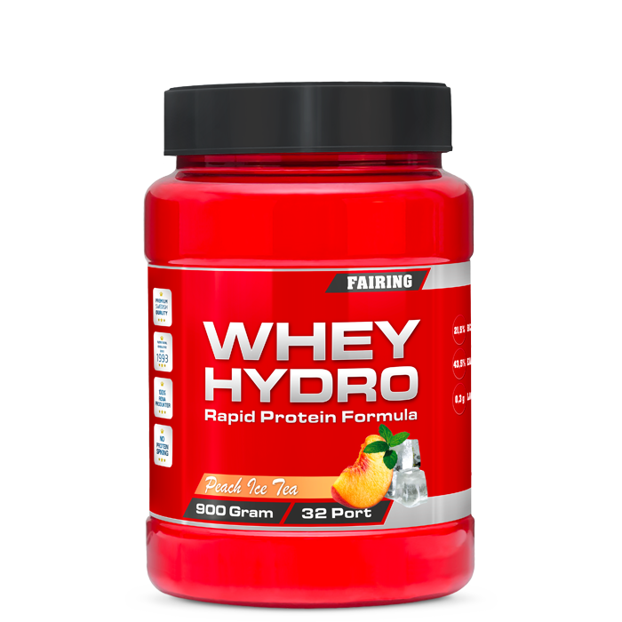 Whey Hydro Valleprotein 900 g fersken iste