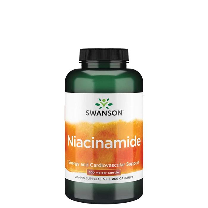 Niacinamid, 500 mg - 250 kapsler