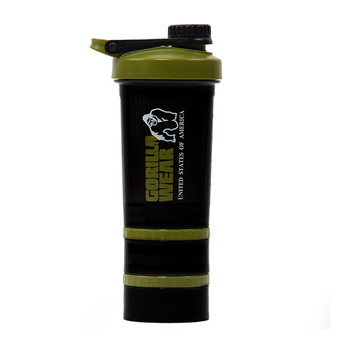 Shaker 2 Go Sort/Grøn 500 ml + 130 ml x 2
