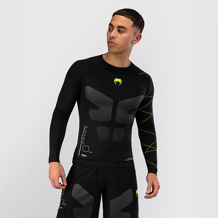 Training Camp 4.0 Rashguard Langærmet Sort Grøn