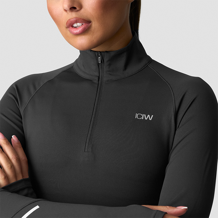 Everyday Lang&aelig;rmet 1/4 Zip Tr&oslash;je M&oslash;rkegr&aring;
