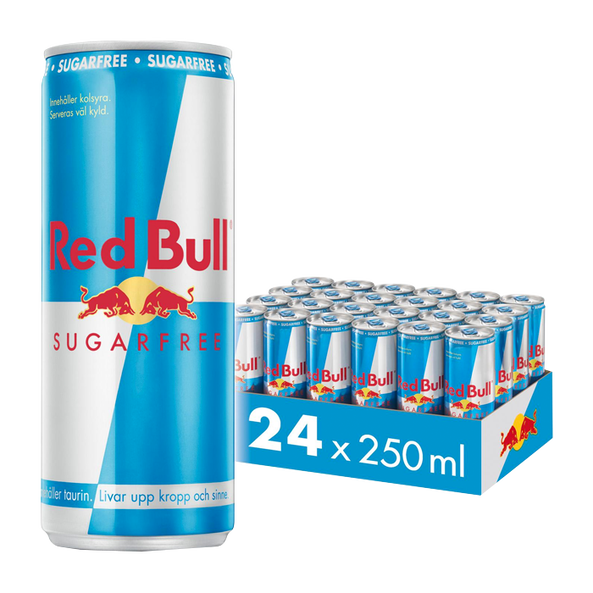24 x Red Bull Energidrik Sukkerfri, 250 ml