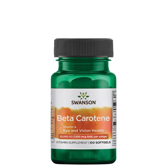Beta-caroten 25000 Iu (7,500 mcg Rae) 100 bløde kapsler