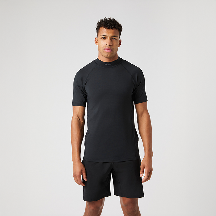 Björn Borg Borg Mock Neck T-shirt Sort, L