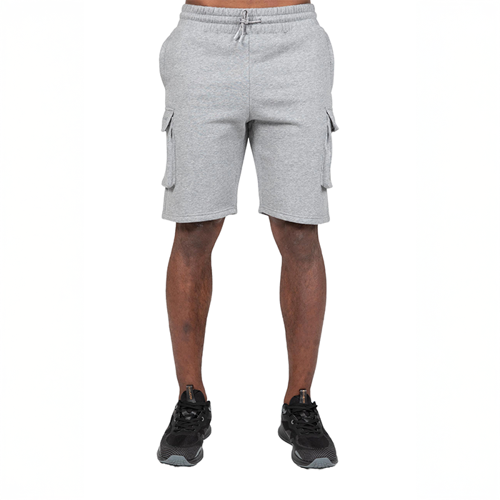 Gorilla Wear Hudson Cargo Sweat Shorts, M, Grey Melange