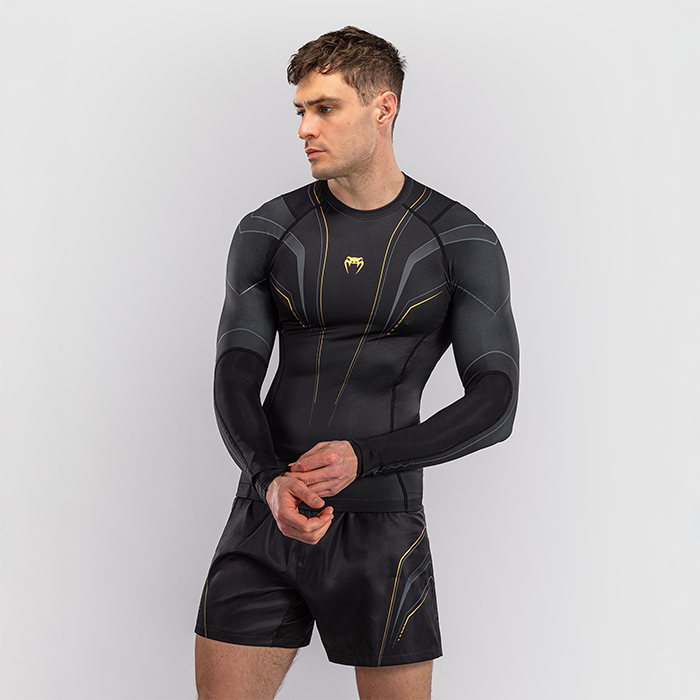 Venum Streamline Langærmet Rashguard Sort Guld