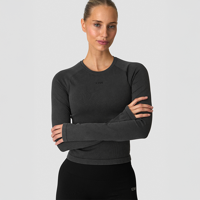 Sculpt Sømfri Langærmet Trøje Sort