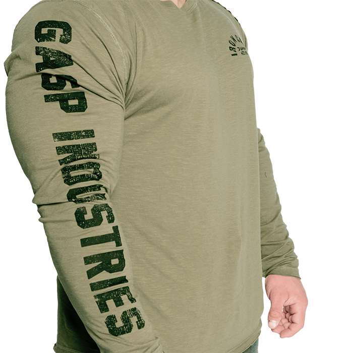 Throwback LS Tee, Wash Green