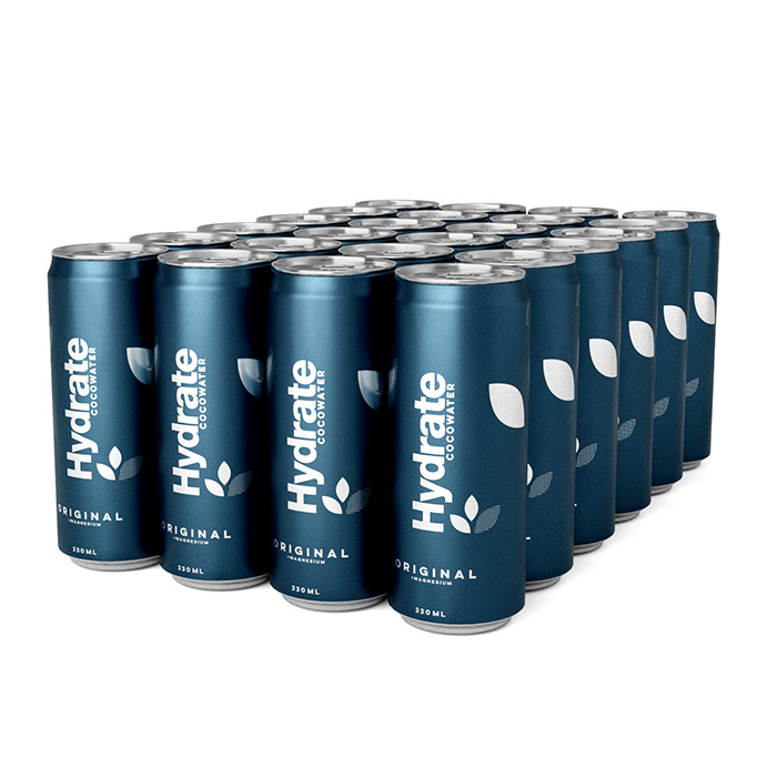 24 x Hydrat kulsyreholdig kokosvand kasse 330 ml ginger