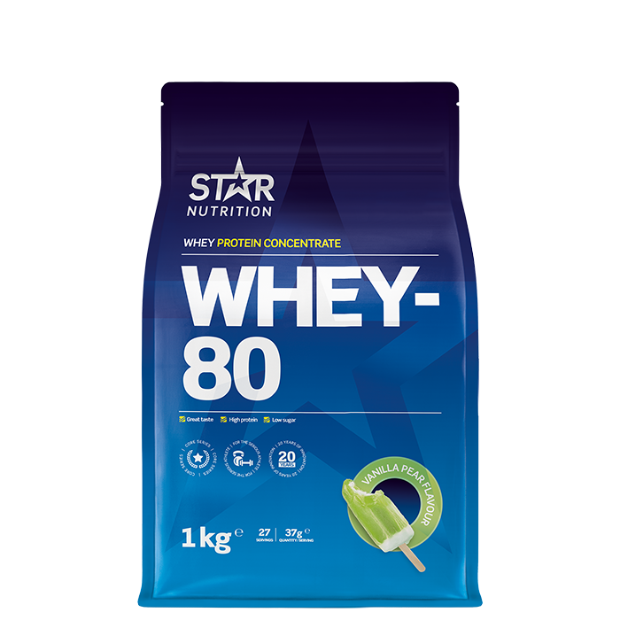 Whey-80 Valleprotein 1 kg vanilla_pear
