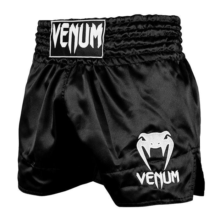 Klassiske Muay Thai Shorts Sort/Hvid