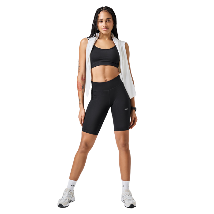 Essential Træningsshorts Høj Talje Sort