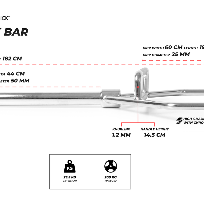 Hex Bar Trapstang 182 cm