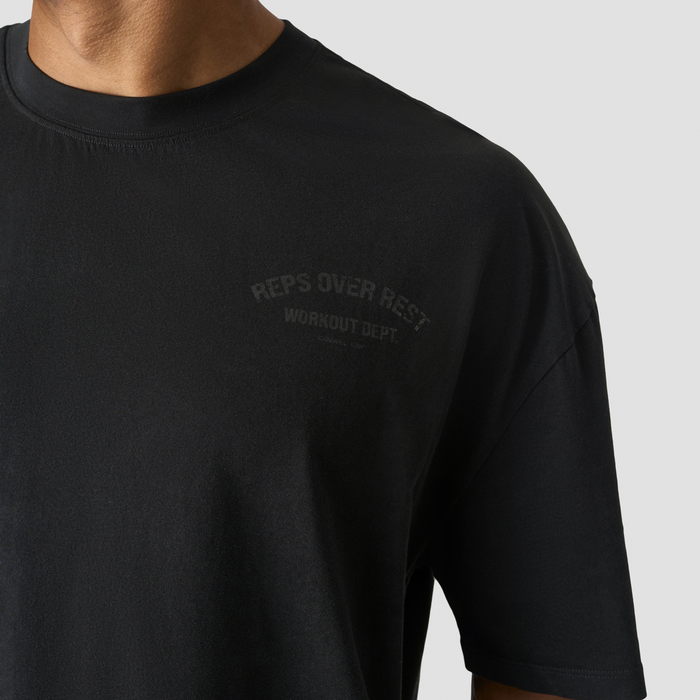 Grit T-Shirt Print, Stonewashed black