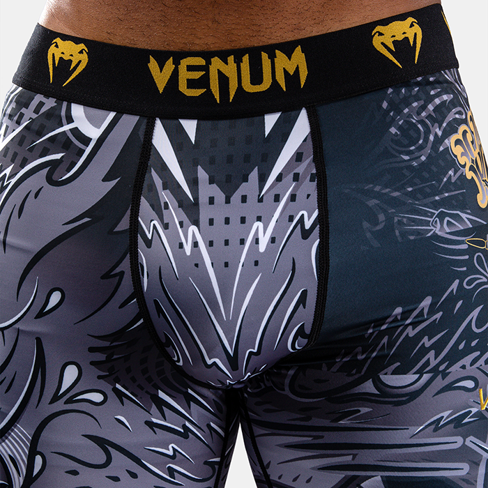 Venum Wolf Atak Kompressionstights Sort Gr&aring;