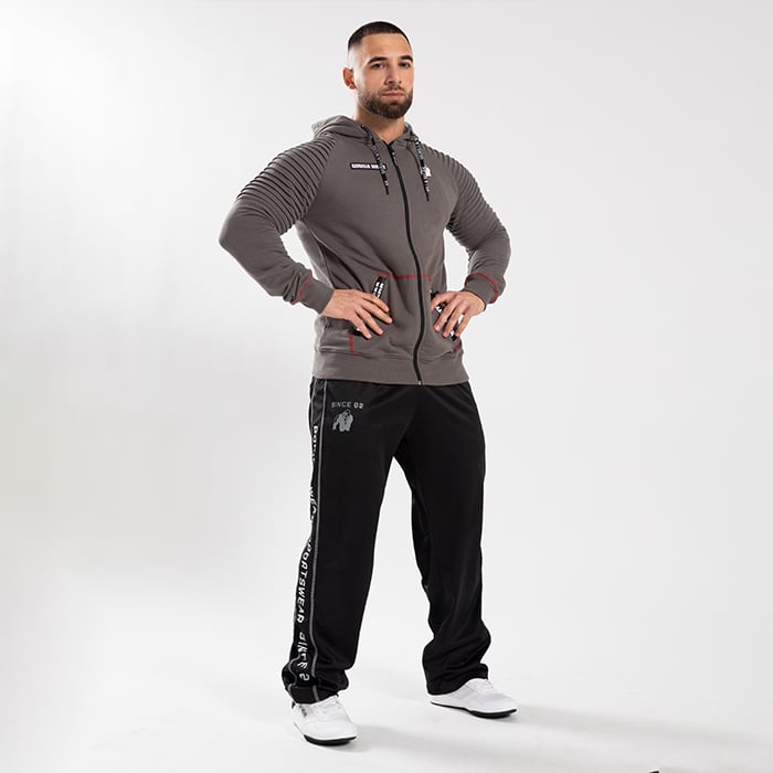 Georgia Zipped Hoodie, Grey