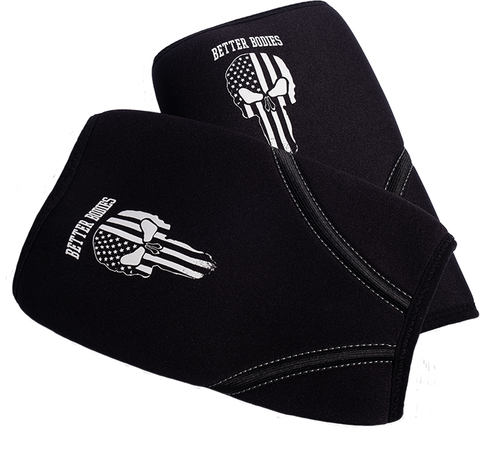 Skull Neoprene Knee Sleeve, Black