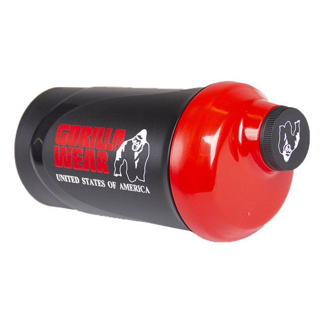 Gorilla Wear Wave Shaker Sort/R&oslash;d 600 ml