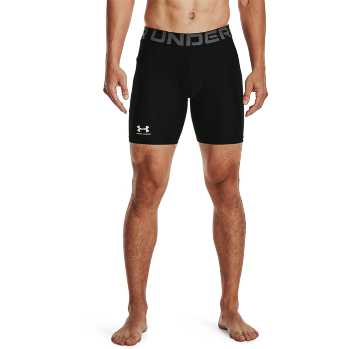 Under Armour 2P HeatGear Mid Compression Shorts Sort Large Herre