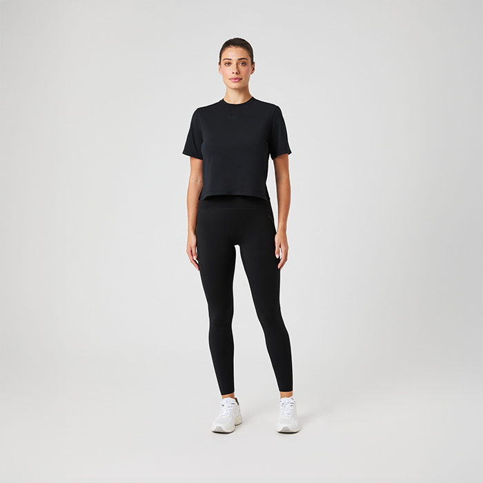 Borg Cropped T-shirt Sort