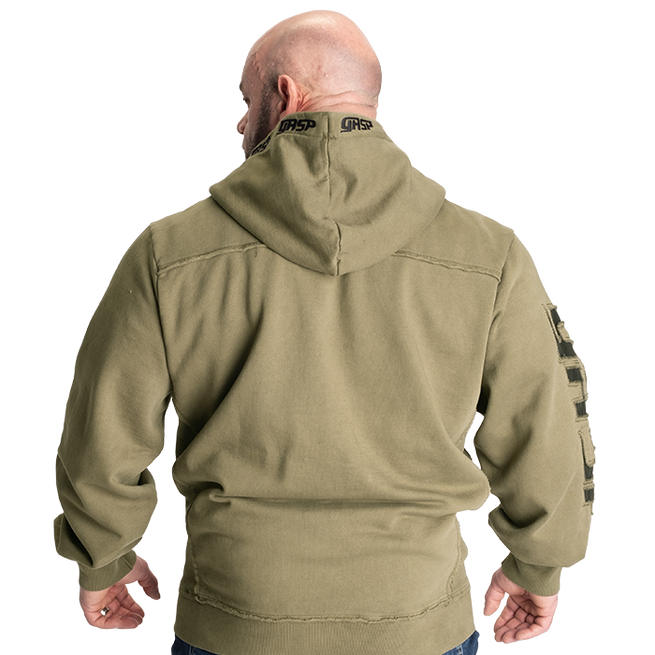 Pro Gym Hoodie Acid Wash Gr&oslash;n