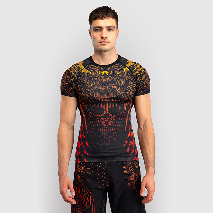 Venum Quetzal Fury Rashguard Sort R&oslash;d Orange