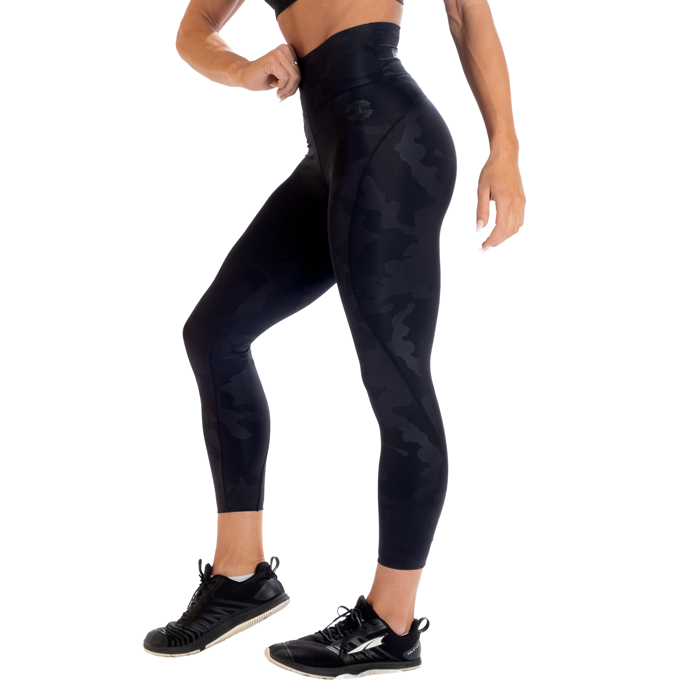 High Waist Leggings Sort/Camo
