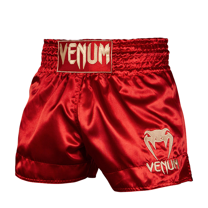Klassiske Muay Thai Shorts Rød/Guld