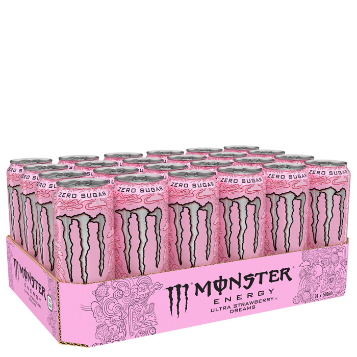 24 x Monster Energy Ultra, 50 cl Strawberry Dreams